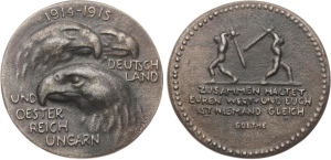Medalla conmemorativa alemana de la Gran Guerra (1915). FUNDIDA CON METAL DE BALAS.  Img_20190830_201614