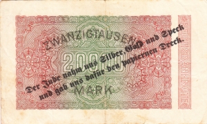 Eine Million Mark 1923 con una sobreimpresión de propaganda virulenta. - Página 2 20000